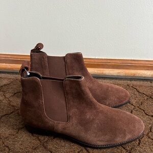 Women's Brown Suede Ankle Booties
